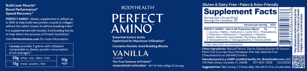 PerfectAmino Powder, Vanilla