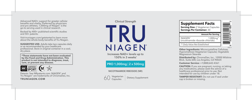 Tru Niagen® Pro 1,000mg