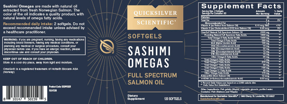 Sashimi Omegas Full Spectrum Salmon Oil