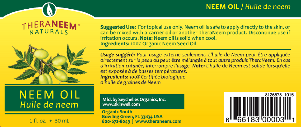 Neem Oil Organic Cold Pressed