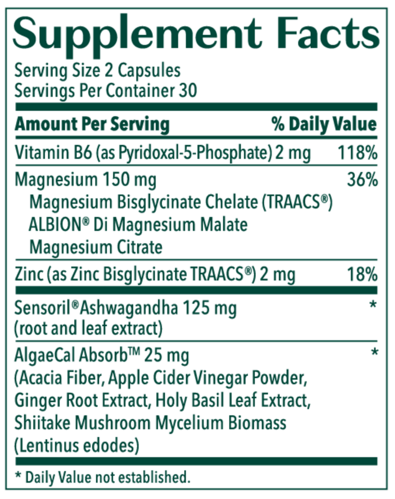 AlgaeCal Magnesium Relax Veggie Capsules