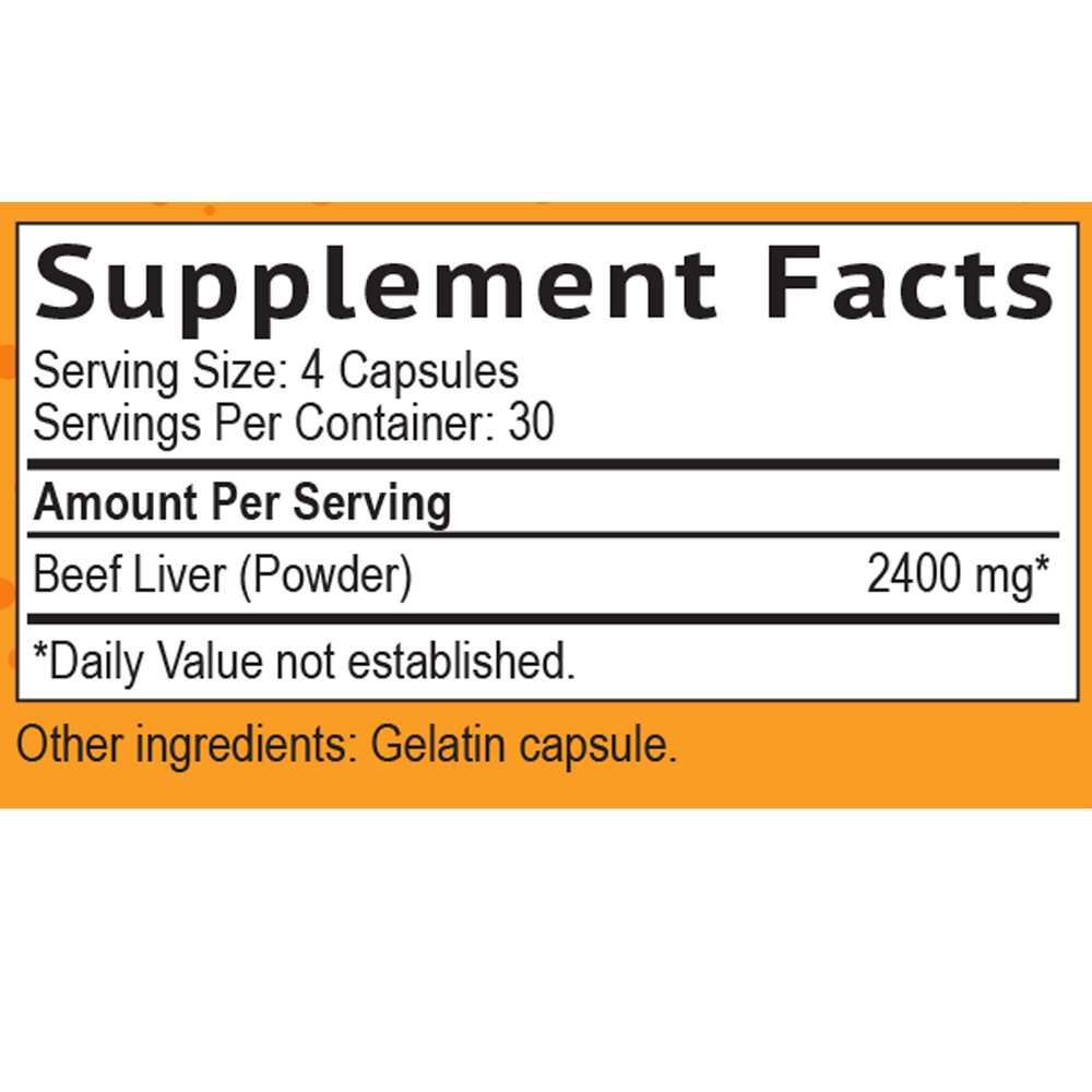 Smidge® Beef Liver Capsules - Protein & Vitamin A - Grass-fed - 120 capsules