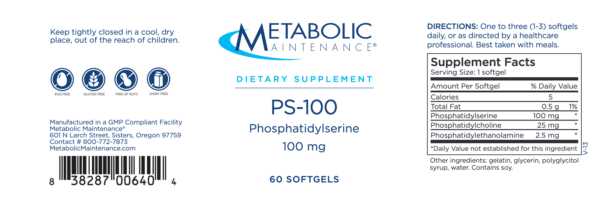 PS-100 (Phosphatidylserine 100mg)