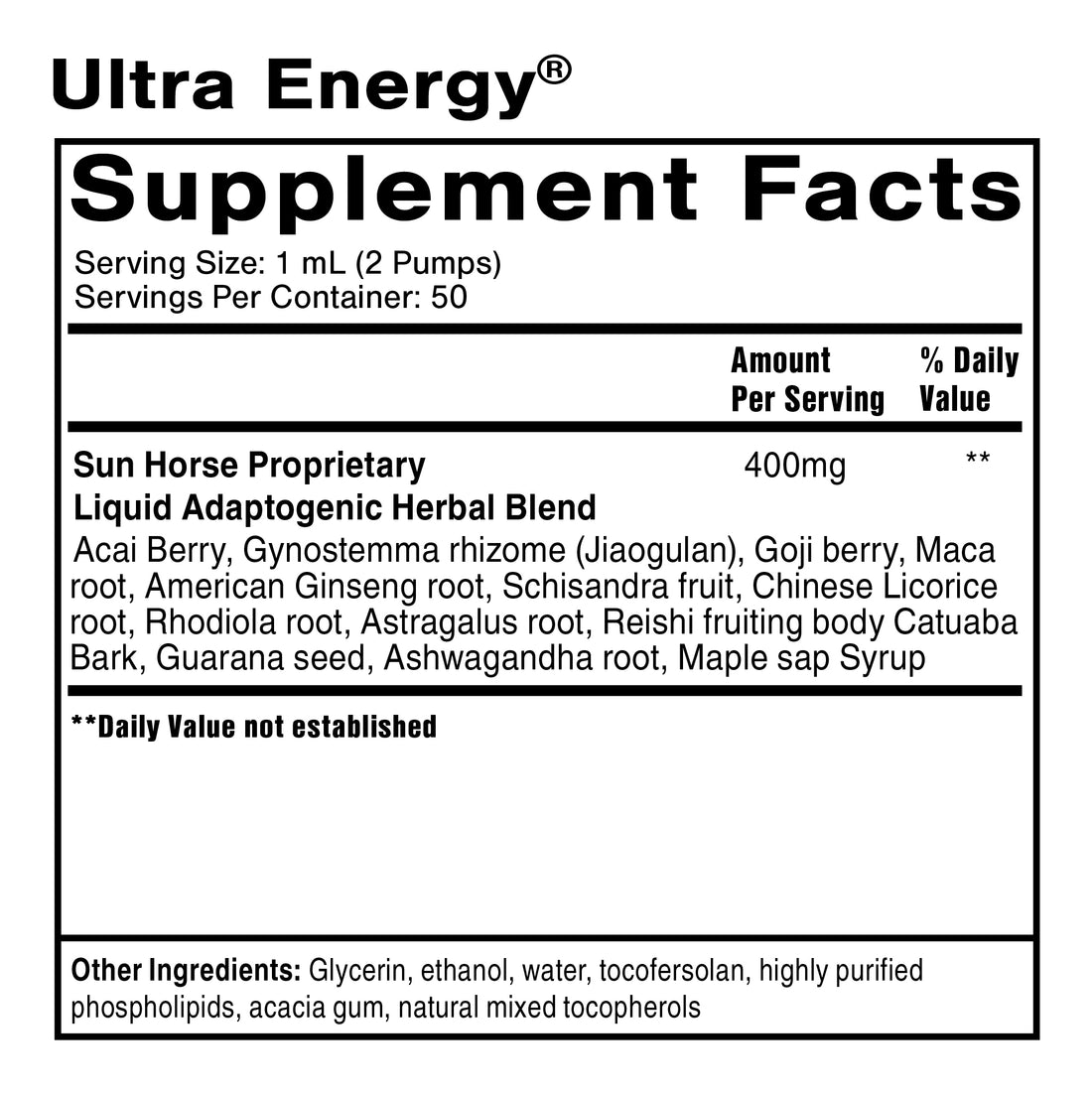 Dr. Shade's Ultra Energy 1.7 fl oz