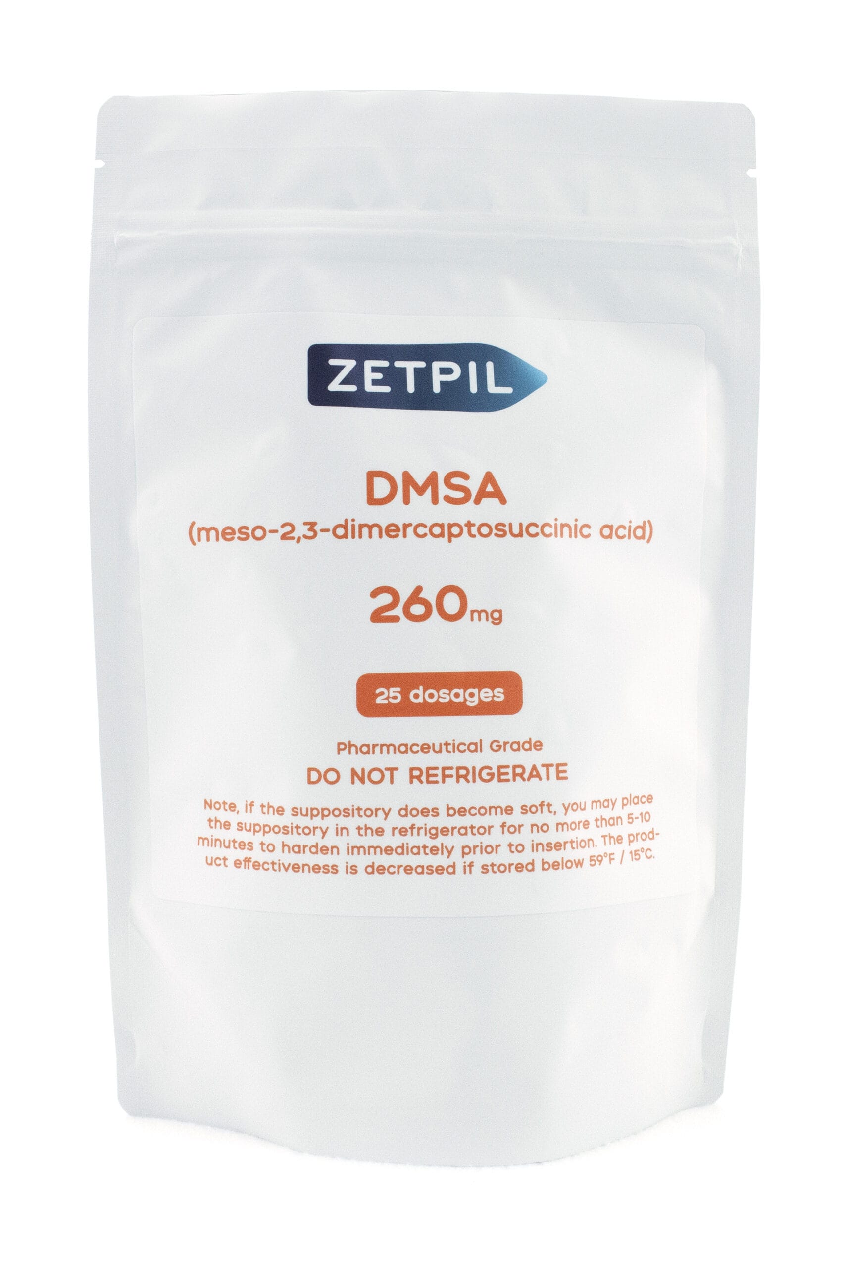 Zetpil™ DMSA Chelation Suppository