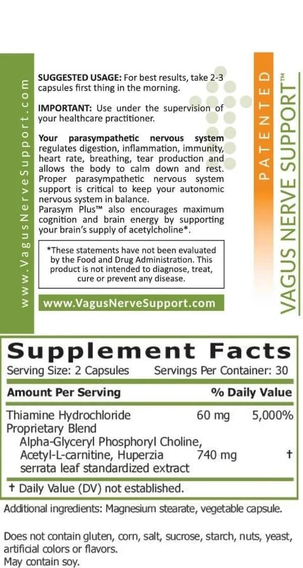 Vagus Nerve Support™ Parasym Plus™
