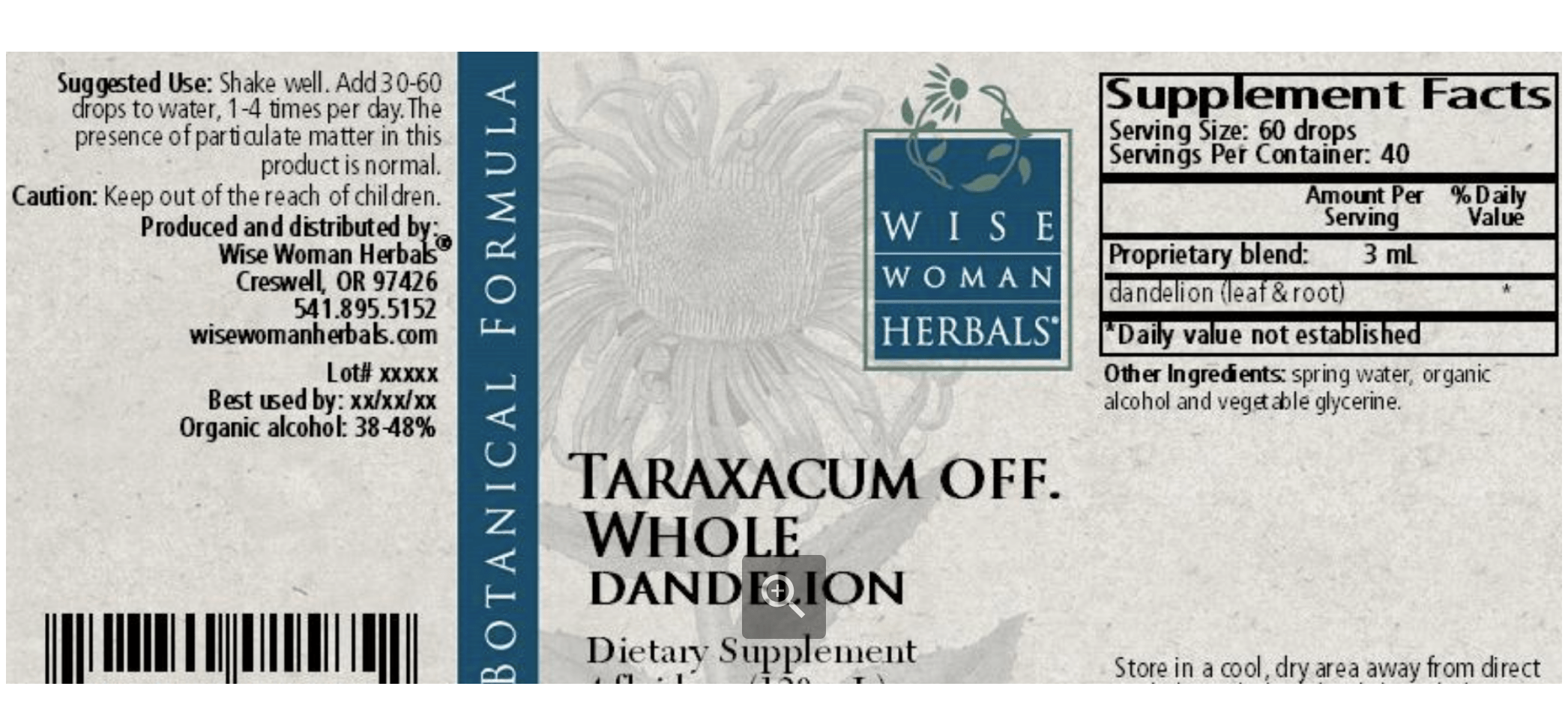 Dandelion (Taraxacum officinale) Whole Plant