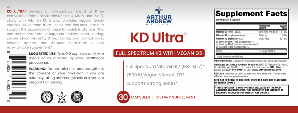 KD Ultra, Full Spectrum K2 and Vegan D3