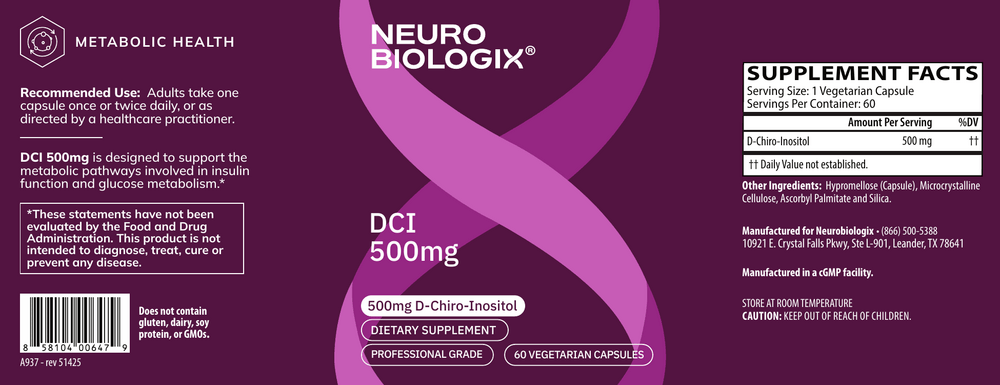 DCI 500mg (D-Chiro-Inositol)