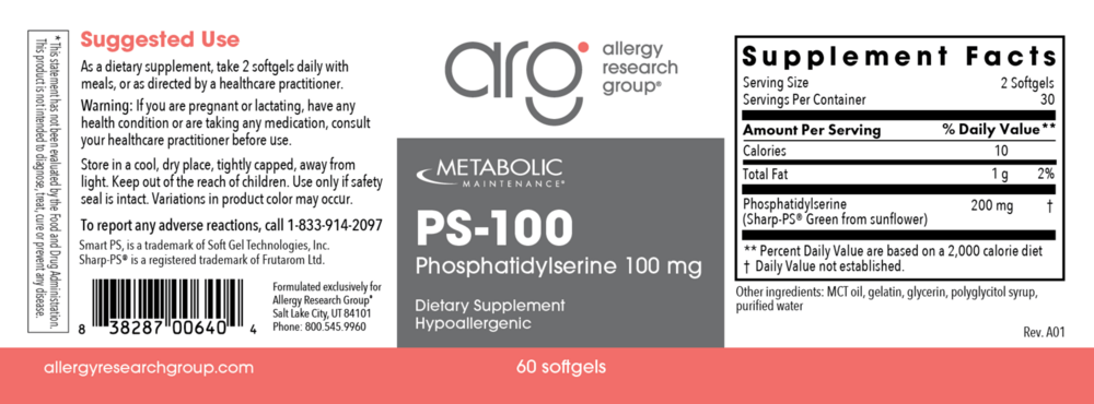 PS-100 (Phosphatidylserine 100mg)
