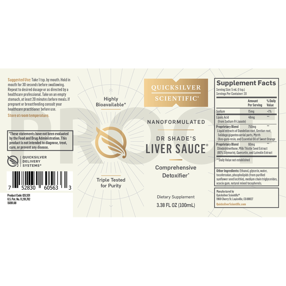 Dr. Shade's Liver Sauce 3.38 fl oz