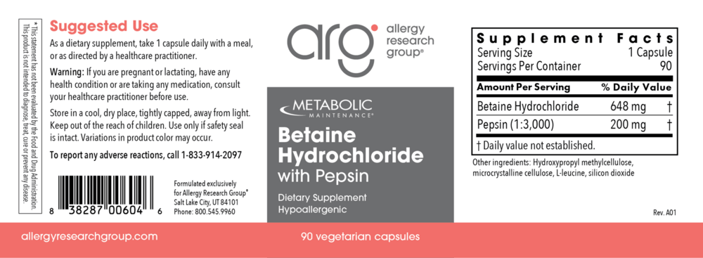 Betaine HCl with Pepsin