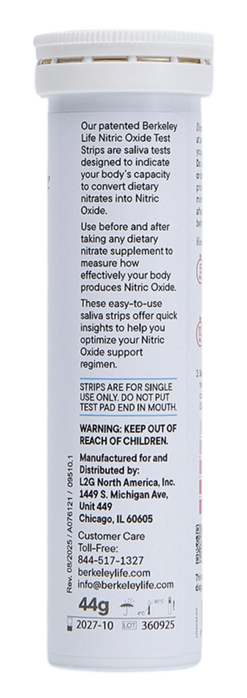 Berkeley Life Nitric Oxide Saliva Test Strip