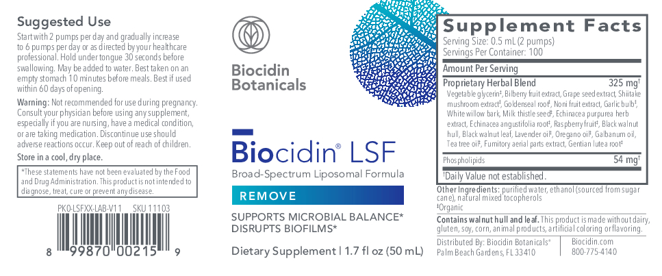 Biocidin LSF Liposomal Formula Liquid