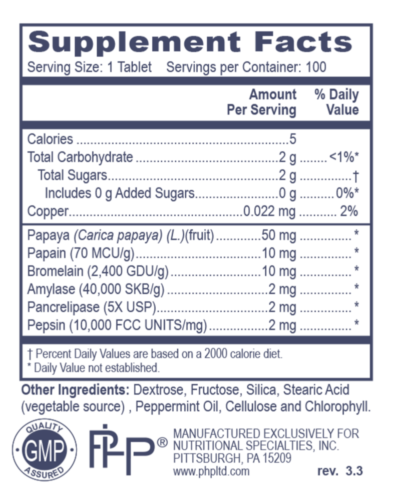 Enzymints Chewable Tablets - Peppermint