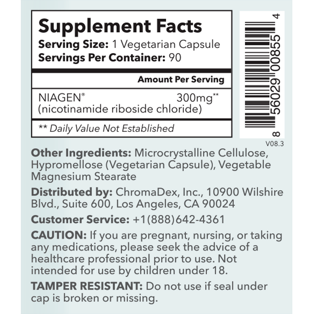TRU NIAGEN 300mg Nicotinamide Riboside Chloride