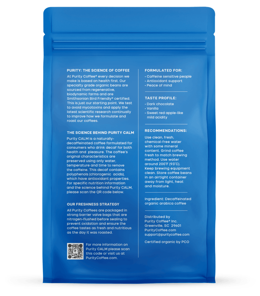 Calm Decaffeinated Coffee, Serenity, Ground