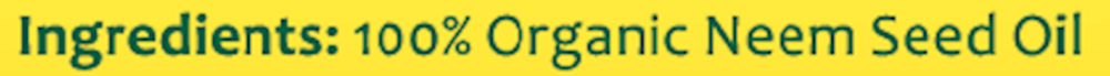 Neem Oil Organic Cold Pressed
