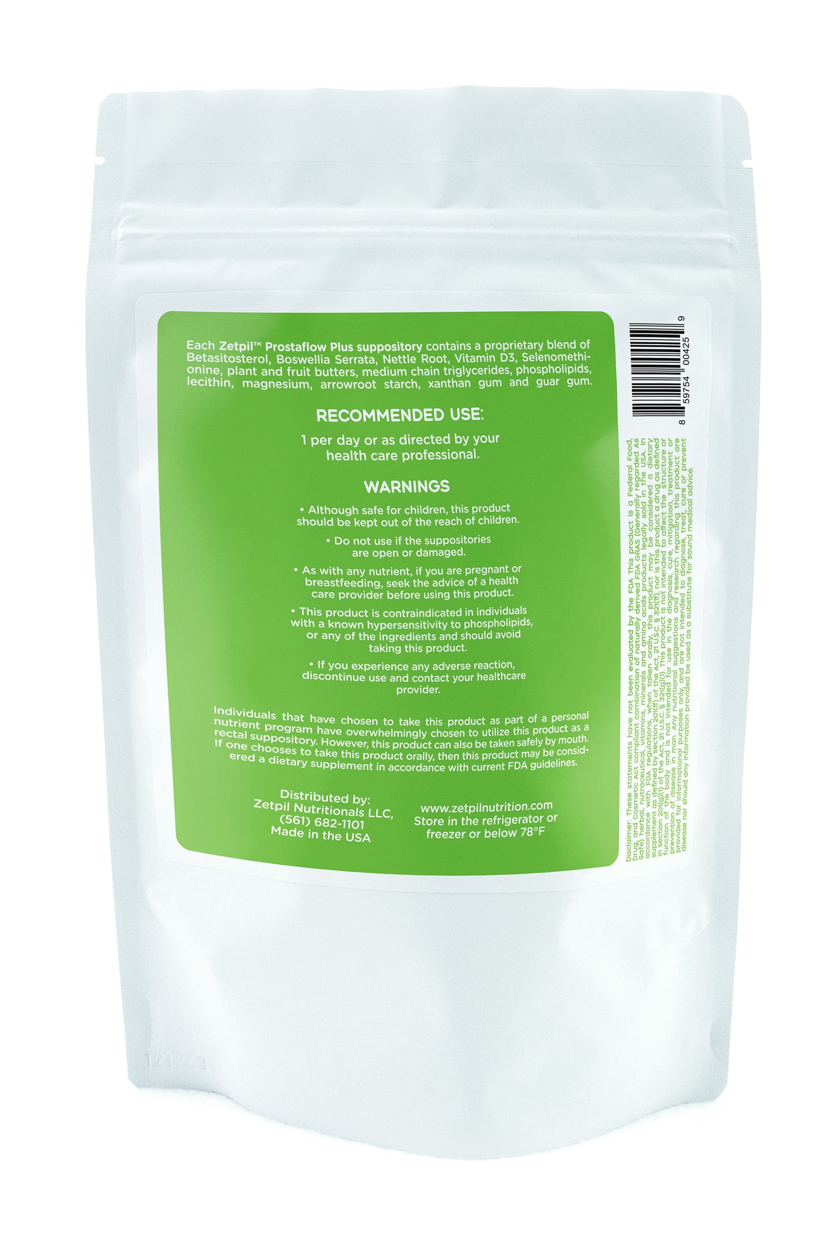 Zetpil™ ProstaFlow Plus Suppository